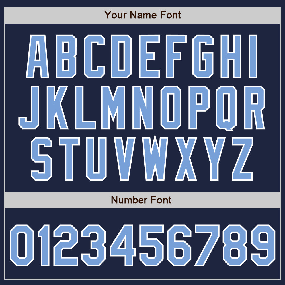Custom Navy Light Blue-Gray Authentic Split Fashion Baseball Jersey baseball jersey product view 4