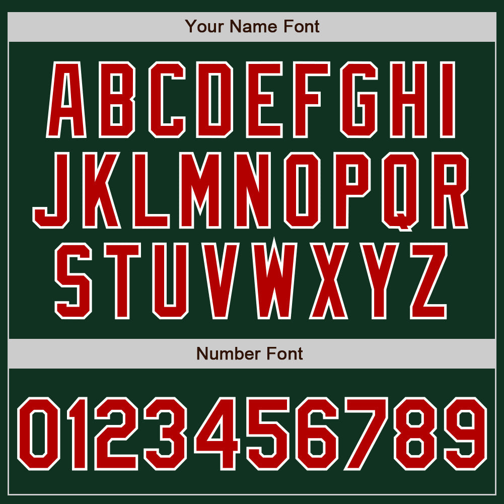 Custom Green Red-Gray Authentic Split Fashion Baseball Jersey baseball jersey product view 4