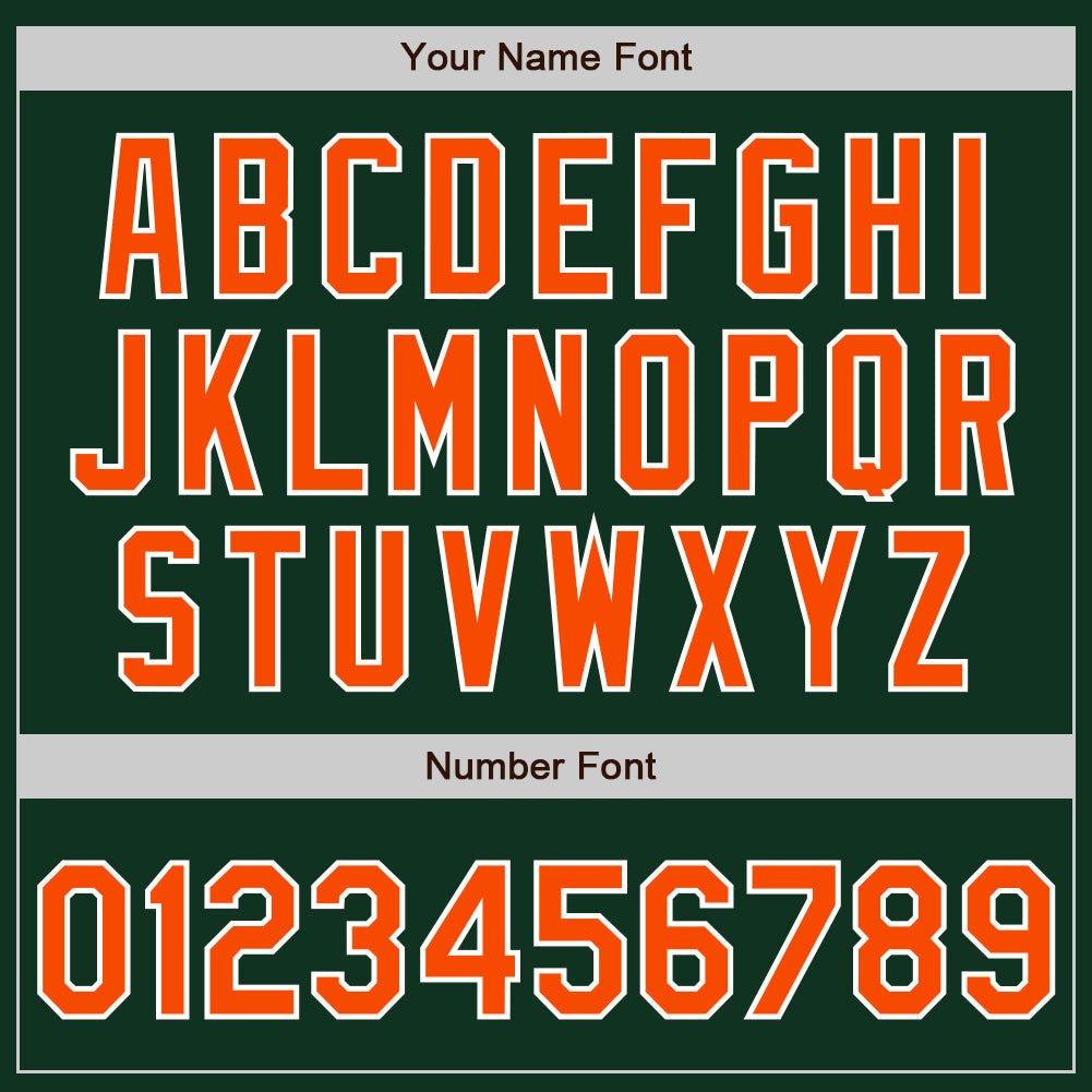 Custom Green Orange-Gray Authentic Split Fashion Baseball Jersey baseball jersey product view 4