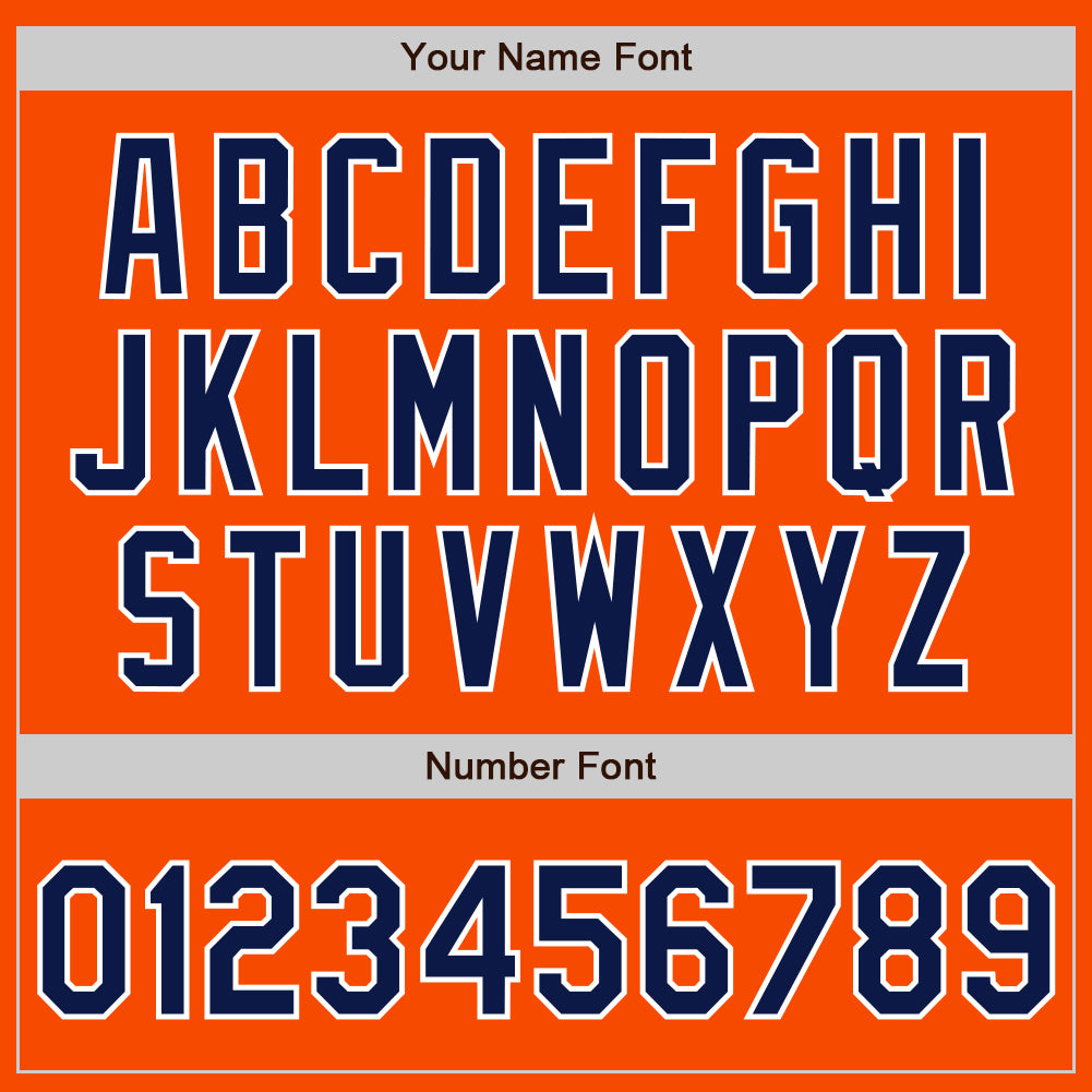 Custom Orange Navy-Gray Authentic Split Fashion Baseball Jersey baseball jersey product view 4