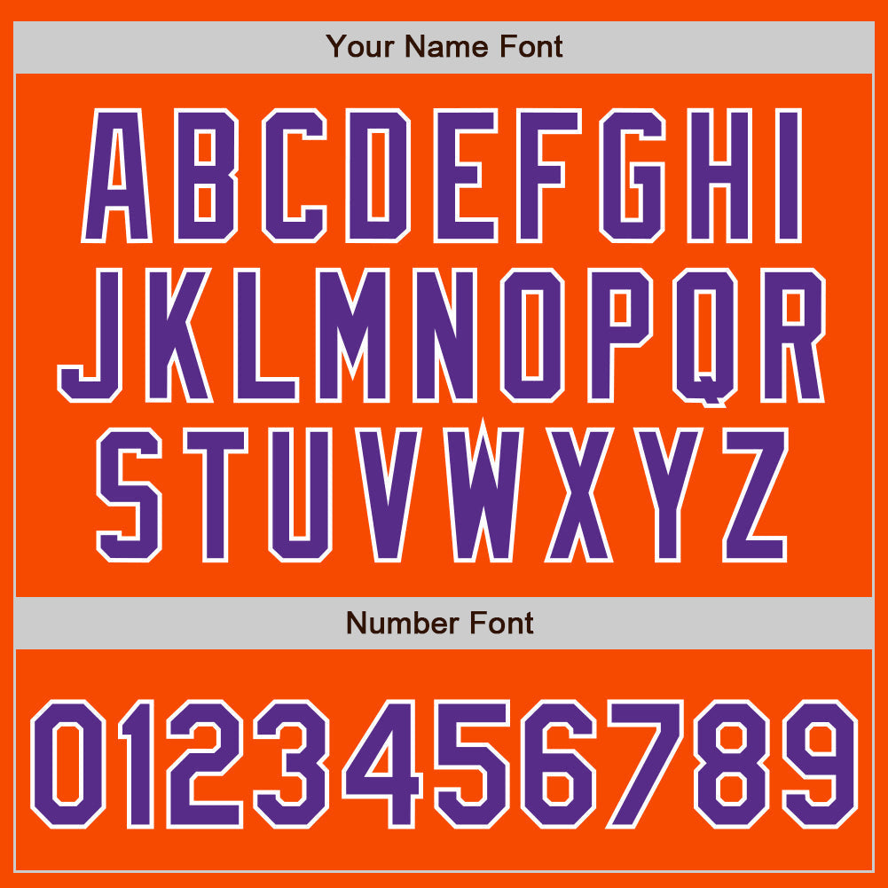 Custom Orange Purple-White Authentic Split Fashion Baseball Jersey baseball jersey product view 5