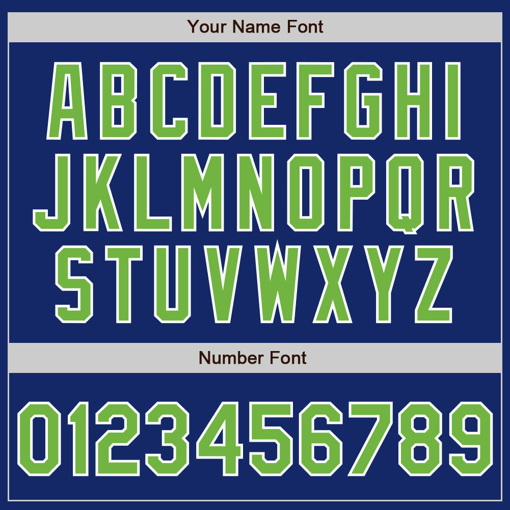 Custom Royal Neon Green-Gray Authentic Split Fashion Baseball Jersey baseball jersey product view 4