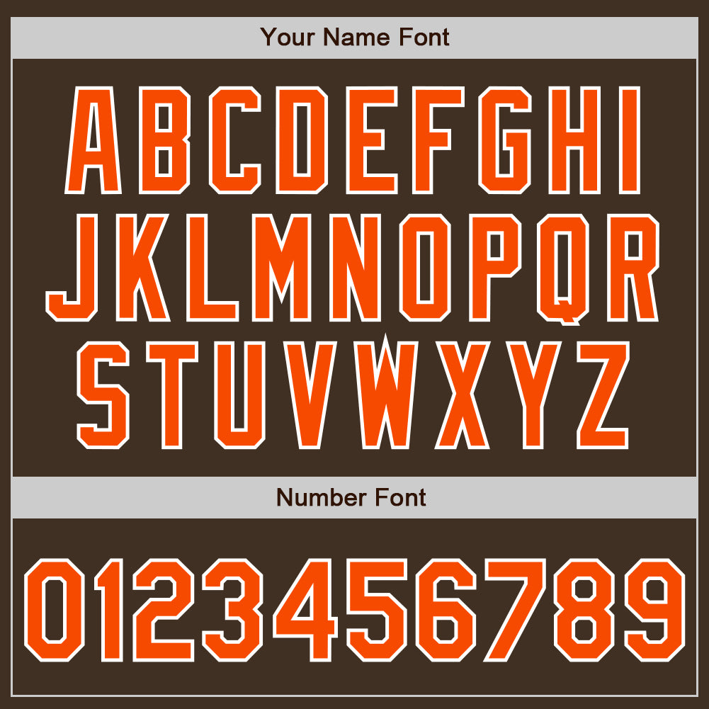 Custom Brown Orange-Gray Authentic Split Fashion Baseball Jersey baseball jersey product view 4