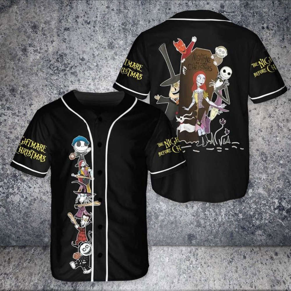 Spooktacular Jack Skellington Halloween Baseball Jersey - Limited Edition - Aopprinter baseball jersey product view 2