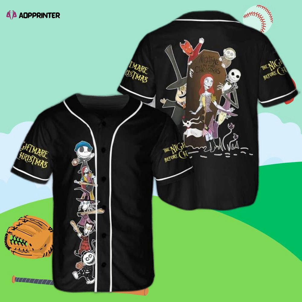 Spooktacular Jack Skellington Halloween Baseball Jersey - Limited Edition - Aopprinter baseball jersey product view 1