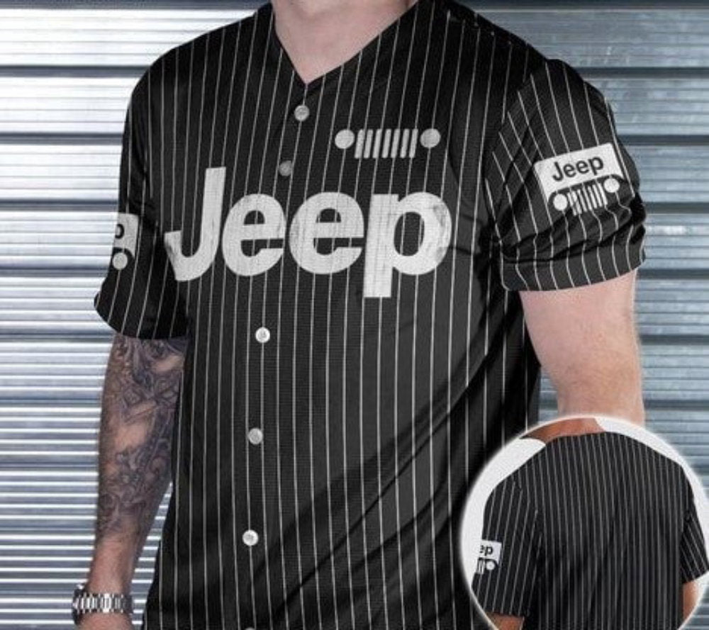 Sport the Classic Style with JP Striped Baseball Jersey – Shop Now! baseball jersey product view 2