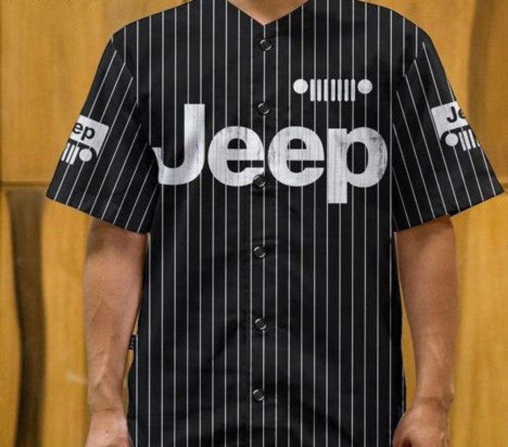 Sport the Classic Style with JP Striped Baseball Jersey - Shop Now! - Aopprinter baseball jersey product view 3