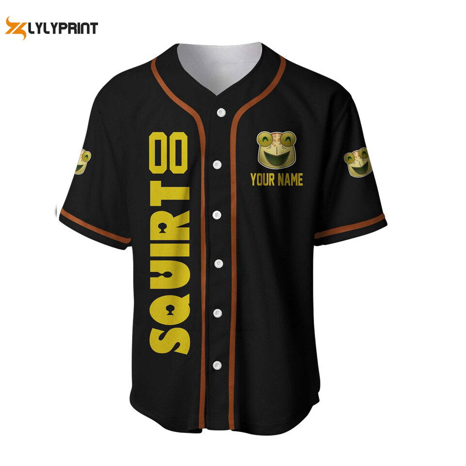 Squirt Turtle Finding Nemo Black Yellow Baseball Jersey - lylyprint.com baseball jersey product view 2