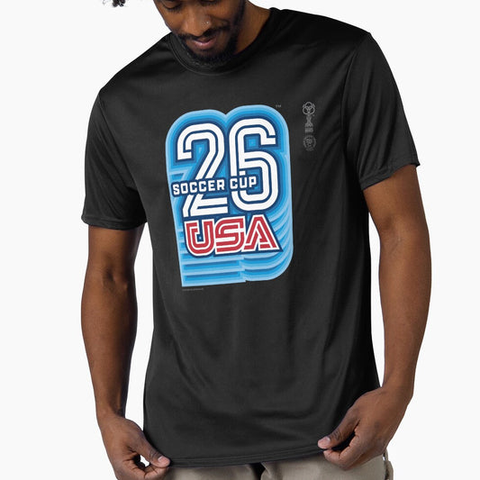 26 Soccer Cup USA Retro | Vintage Football Fan Graphic | Classic Red White Blue Design | Unisex Sports by RSC-STORE - T-Shirt, Sweatshirt, Hoodie