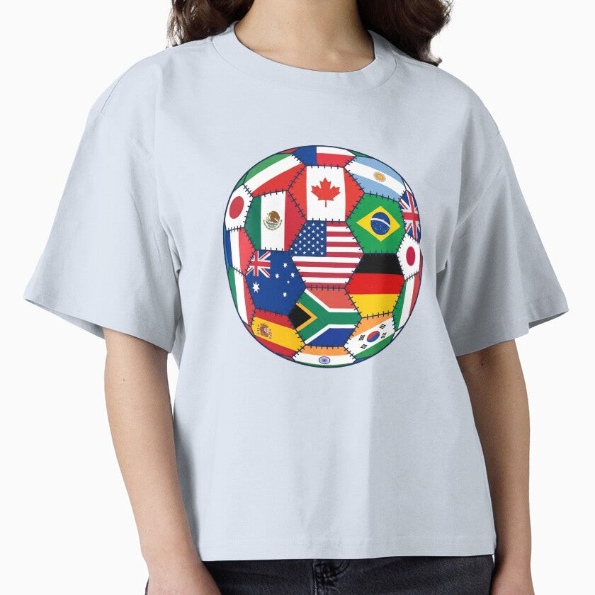 Soccer Ball World Flags  World Cup 2026 United Nations Football by David Mateo ArtWorks Unisex T-shirt, Sweatshirt, Hoodie, Long Sleeve Tee - T-Shirt, Sweatshirt, Hoodie