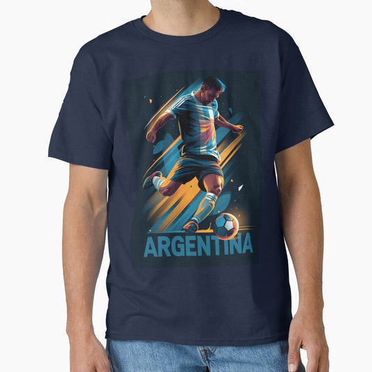 Argentina Soccer by StudioRedKoala Unisex T-shirt, Sweatshirt, Hoodie, Long Sleeve Tee - T-Shirt, Sweatshirt, Hoodie