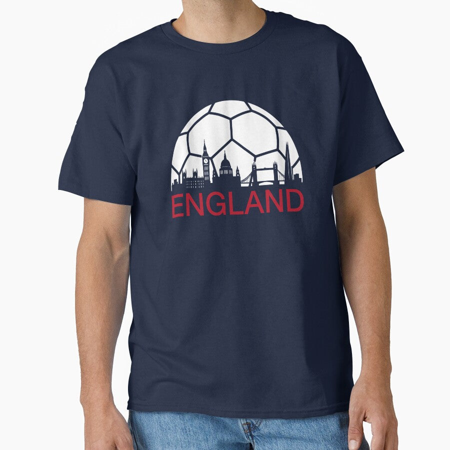 England Football Fan London Skyline Soccer Ball by Imaginationbeyond Unisex T-shirt, Sweatshirt, Hoodie, Long Sleeve Tee - T-Shirt, Sweatshirt, Hoodie