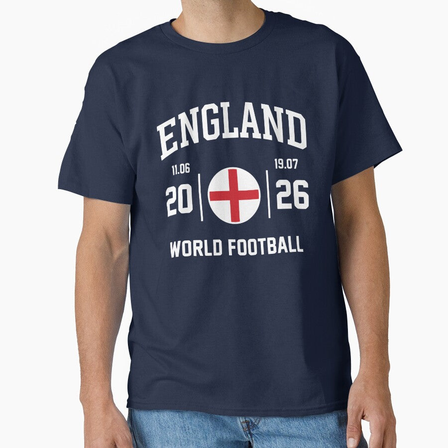 England 2026 World Football Fan Sports Supporter Art by Imaginationbeyond Unisex T-shirt, Sweatshirt, Hoodie, Long Sleeve Tee - T-Shirt, Sweatshirt, Hoodie