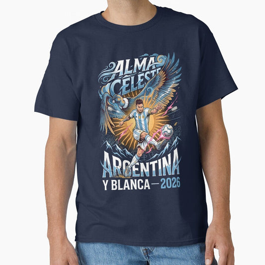 Alma Celeste Argentina - World Cup 2026 by VoidAnimeStudio Unisex T-shirt, Sweatshirt, Hoodie, Long Sleeve Tee - T-Shirt, Sweatshirt, Hoodie