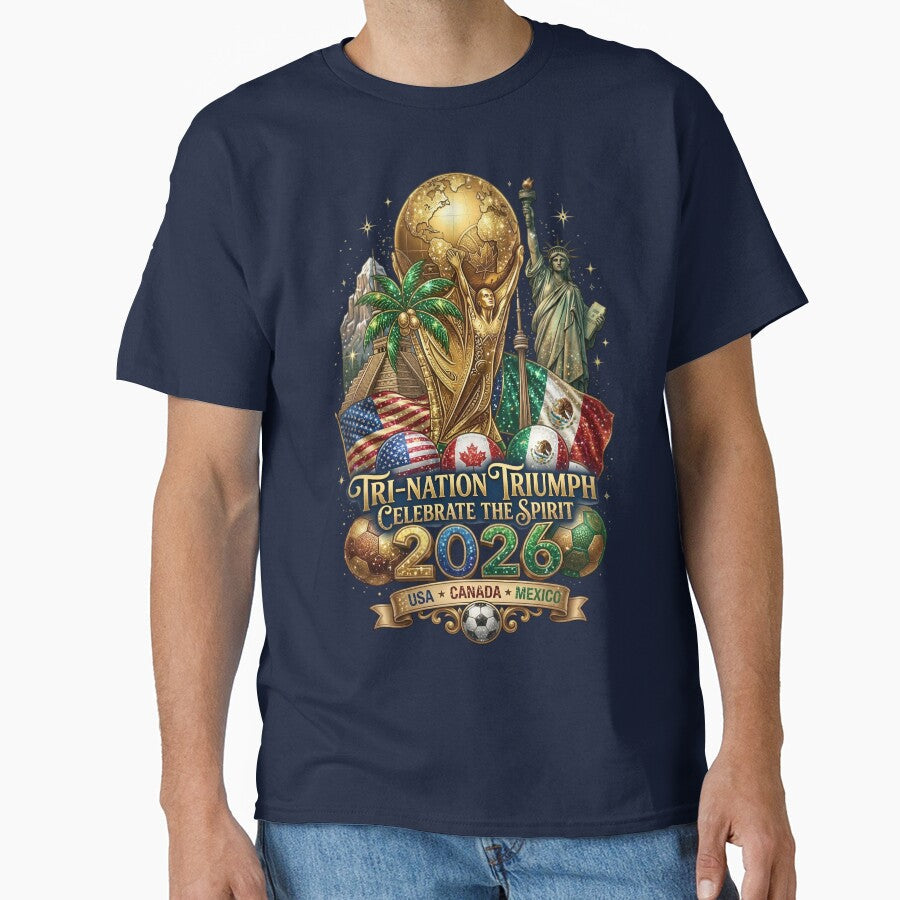Tri-Nation Triumph 2026 Soccer Championship by Sovereign Supply Co. Unisex T-shirt, Sweatshirt, Hoodie, Long Sleeve Tee - T-Shirt, Sweatshirt, Hoodie