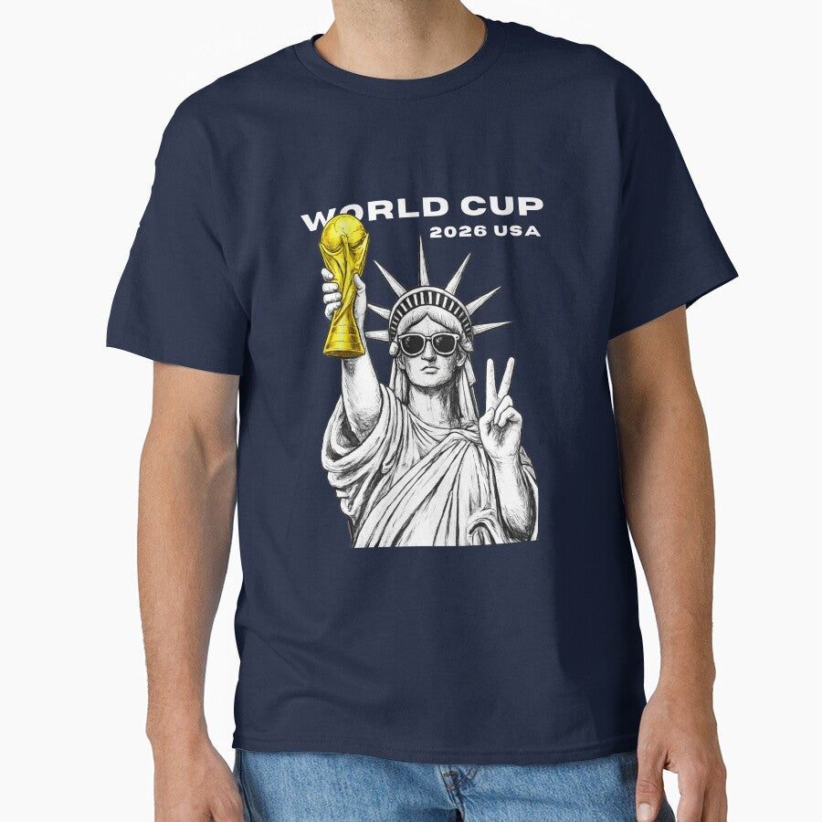 World Cup 2026 USA Golden Soccer Tournament by Emeearts Unisex T-shirt, Sweatshirt, Hoodie, Long Sleeve Tee - T-Shirt, Sweatshirt, Hoodie