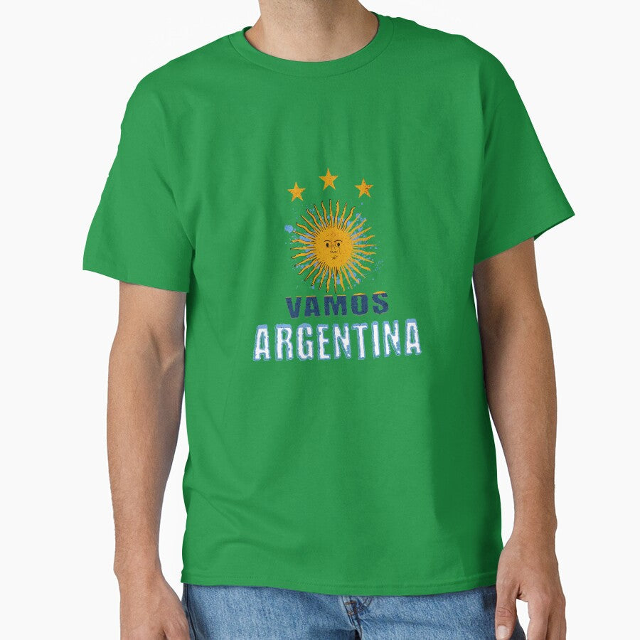 RETRO VAMOS ARGENTINA SHIRT  SUN OF MAY ALBICELESTE by MonsoonInkX Unisex T-shirt, Sweatshirt, Hoodie, Long Sleeve Tee - T-Shirt, Sweatshirt, Hoodie