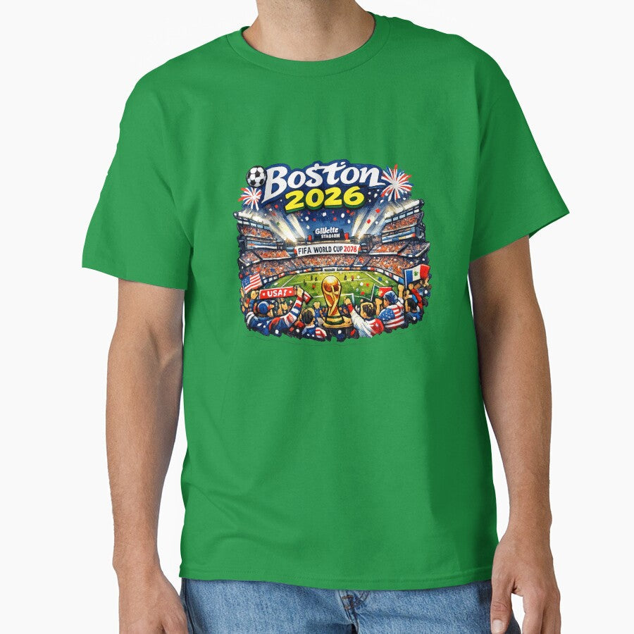 Boston 2026 Stadium Soccer by Modefissi Unisex T-shirt, Sweatshirt, Hoodie, Long Sleeve Tee - T-Shirt, Sweatshirt, Hoodie