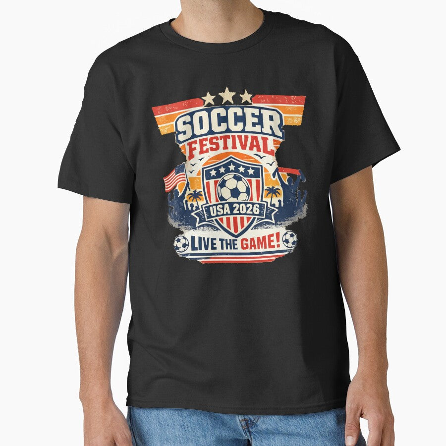 Retro American Football Festival 2026 by XYZ Studio Unisex T-shirt, Sweatshirt, Hoodie, Long Sleeve Tee - T-Shirt, Sweatshirt, Hoodie