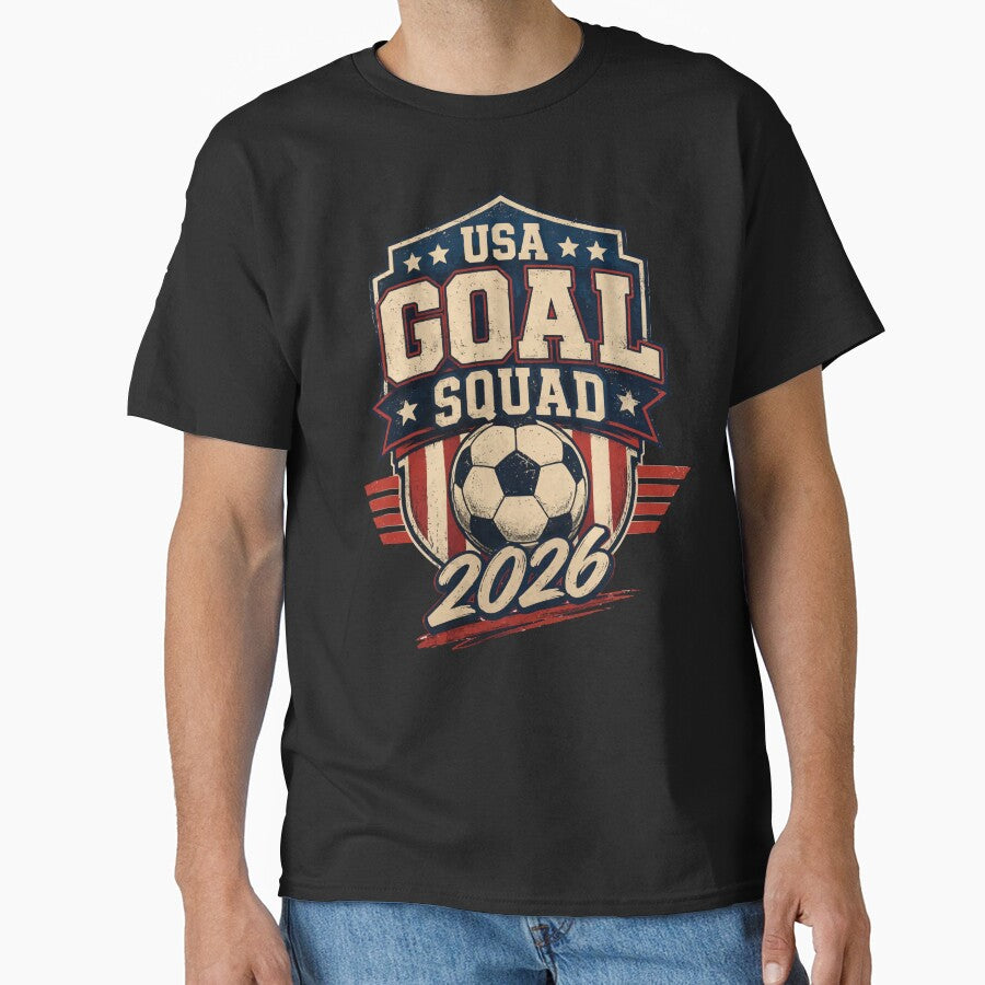 USA Goal Squad 2026 Vintage Soccer Fan Shirt by XYZ Studio Unisex T-shirt, Sweatshirt, Hoodie, Long Sleeve Tee - T-Shirt, Sweatshirt, Hoodie