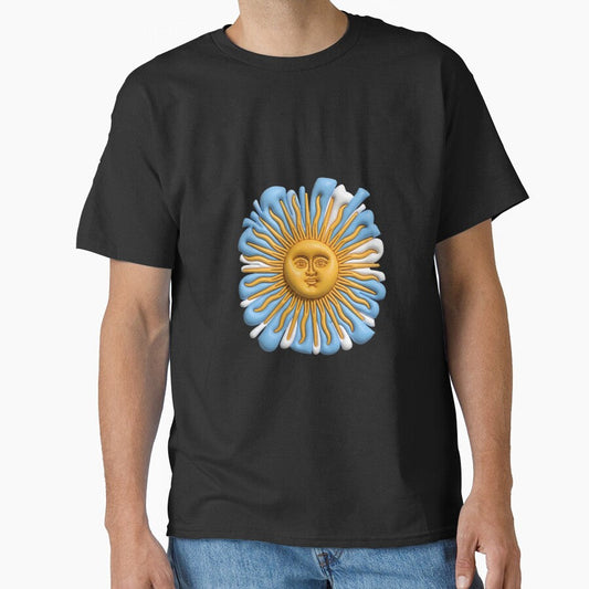 Argentina Sun of May 3D Aesthetic by VisualStudio97 Unisex T-shirt, Sweatshirt, Hoodie, Long Sleeve Tee - T-Shirt, Sweatshirt, Hoodie