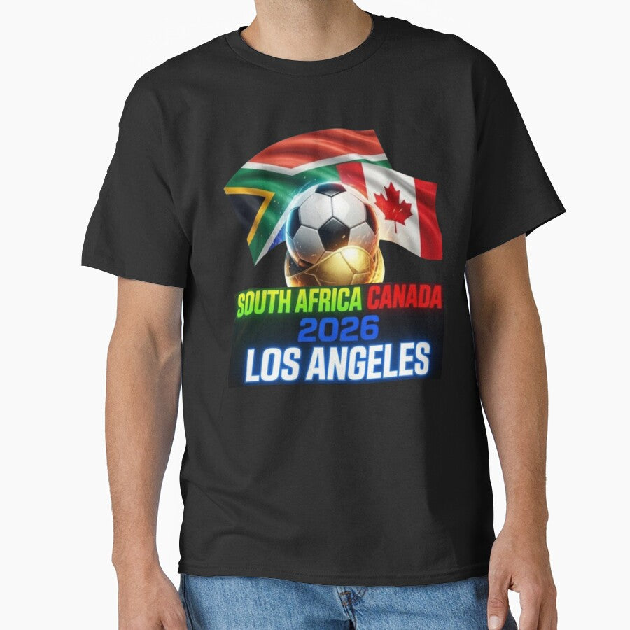 South Africa vs Canada 2026 World Cup Glowing Soccer Ball Poster by Nexus Space Unisex T-shirt, Sweatshirt, Hoodie, Long Sleeve Tee - T-Shirt, Sweatshirt, Hoodie