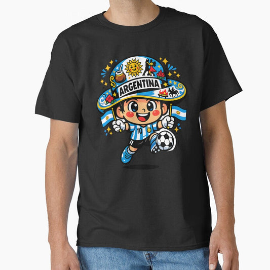 Argentina Soccer 2026 Football Mascot | Argentine fan art | Argentina flag by Youngkev-arts - T-Shirt, Sweatshirt, Hoodie