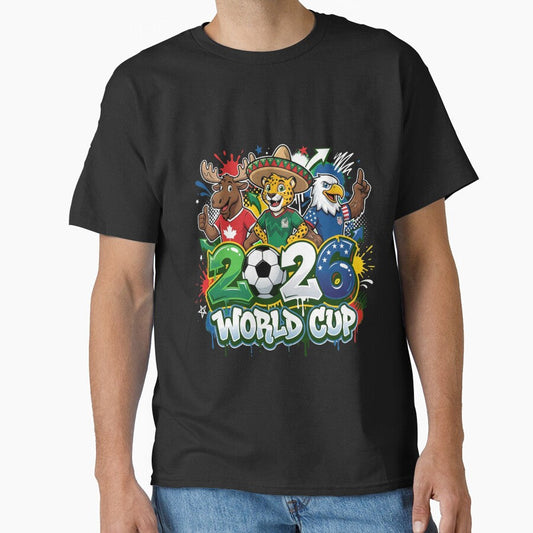 2026 Soccer Event Urban Graffiti Mascot Paint Splatter Design by DamianRoy88 Unisex T-shirt, Sweatshirt, Hoodie, Long Sleeve Tee - T-Shirt, Sweatshirt, Hoodie