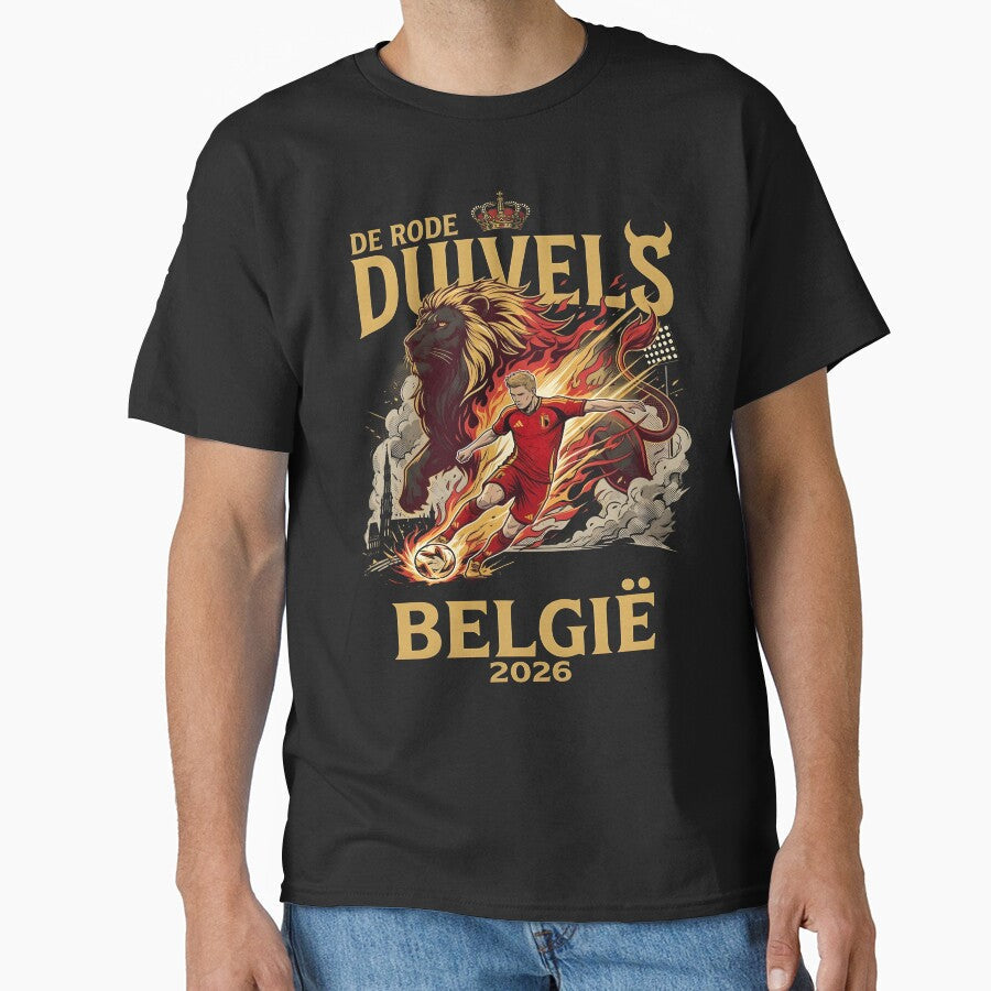 De Rode Duivels Belgium 2026 Design by VoidAnimeStudio Unisex T-shirt, Sweatshirt, Hoodie, Long Sleeve Tee - T-Shirt, Sweatshirt, Hoodie