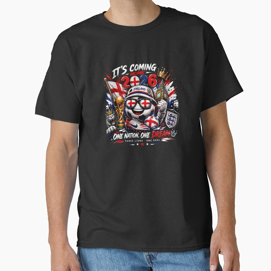 England Football 2026 - It's Coming Home Supporter by Redfield Universe Unisex T-shirt, Sweatshirt, Hoodie, Long Sleeve Tee - T-Shirt, Sweatshirt, Hoodie