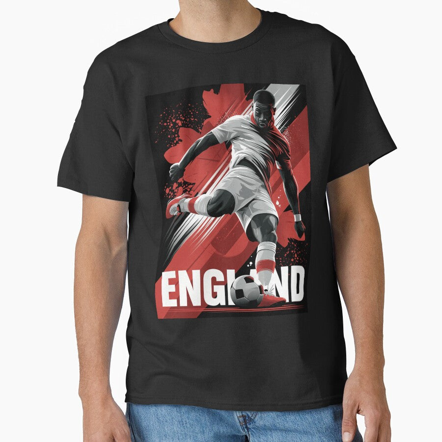 England Soccer by StudioRedKoala Unisex T-shirt, Sweatshirt, Hoodie, Long Sleeve Tee - T-Shirt, Sweatshirt, Hoodie