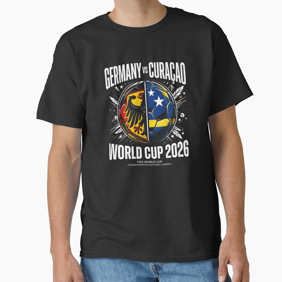 Germany vs Curaao  World Cup 2026 Group E Match Classic T-Shirt by Badriiiii Unisex T-shirt, Sweatshirt, Hoodie, Long Sleeve Tee - T-Shirt, Sweatshirt, Hoodie