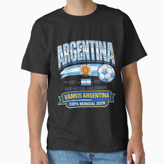 Argentina Soccer Supporter 2026 Competition by Tsugraf Designs Unisex T-shirt, Sweatshirt, Hoodie, Long Sleeve Tee - T-Shirt, Sweatshirt, Hoodie