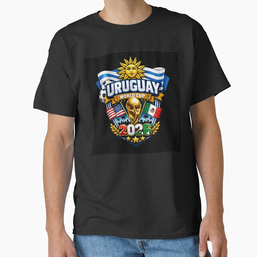 Uruguay Football Pride 2026 Sky Blue Supporter Design by ganknapp6 Unisex T-shirt, Sweatshirt, Hoodie, Long Sleeve Tee - T-Shirt, Sweatshirt, Hoodie