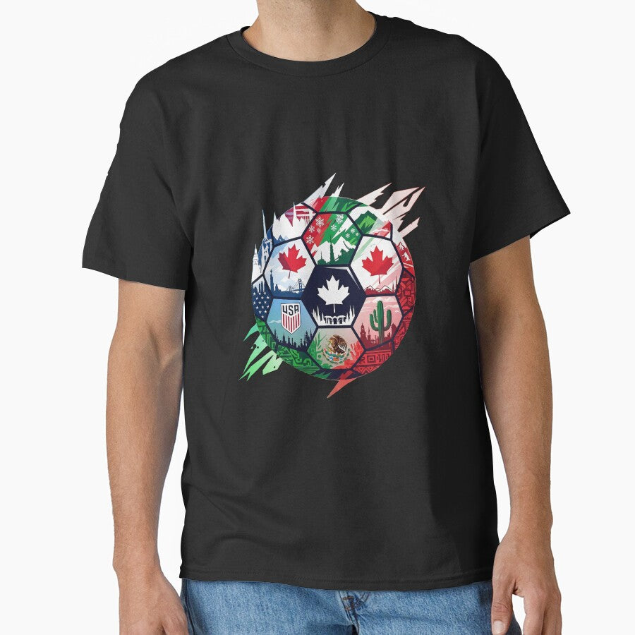 FootBall 2026 - World Mosaic by UrbanPrts Unisex T-shirt, Sweatshirt, Hoodie, Long Sleeve Tee - T-Shirt, Sweatshirt, Hoodie