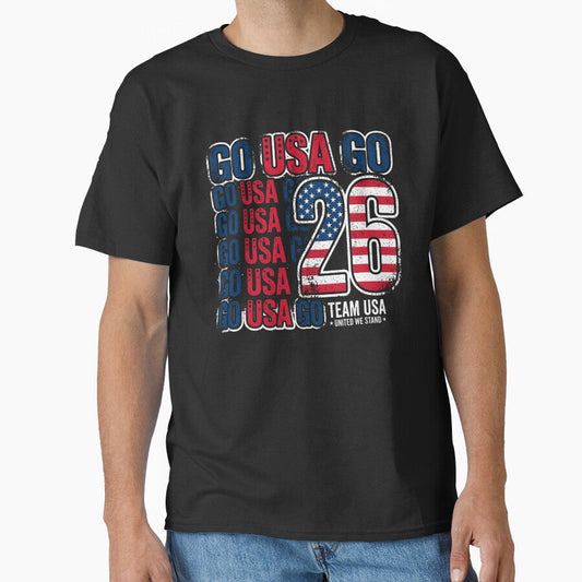 2026 Colorful Soccer Ball USA Canada Mexico 26 Classic T-Shirt by JJLetterDesigns Unisex T-shirt, Sweatshirt, Hoodie, Long Sleeve Tee - T-Shirt, Sweatshirt, Hoodie