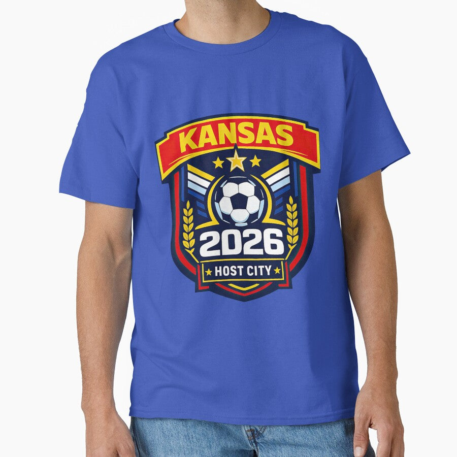 Kansas 2026 Host City Emblem Welcoming the World Cup 2026 by BrickByDream Unisex T-shirt, Sweatshirt, Hoodie, Long Sleeve Tee - T-Shirt, Sweatshirt, Hoodie