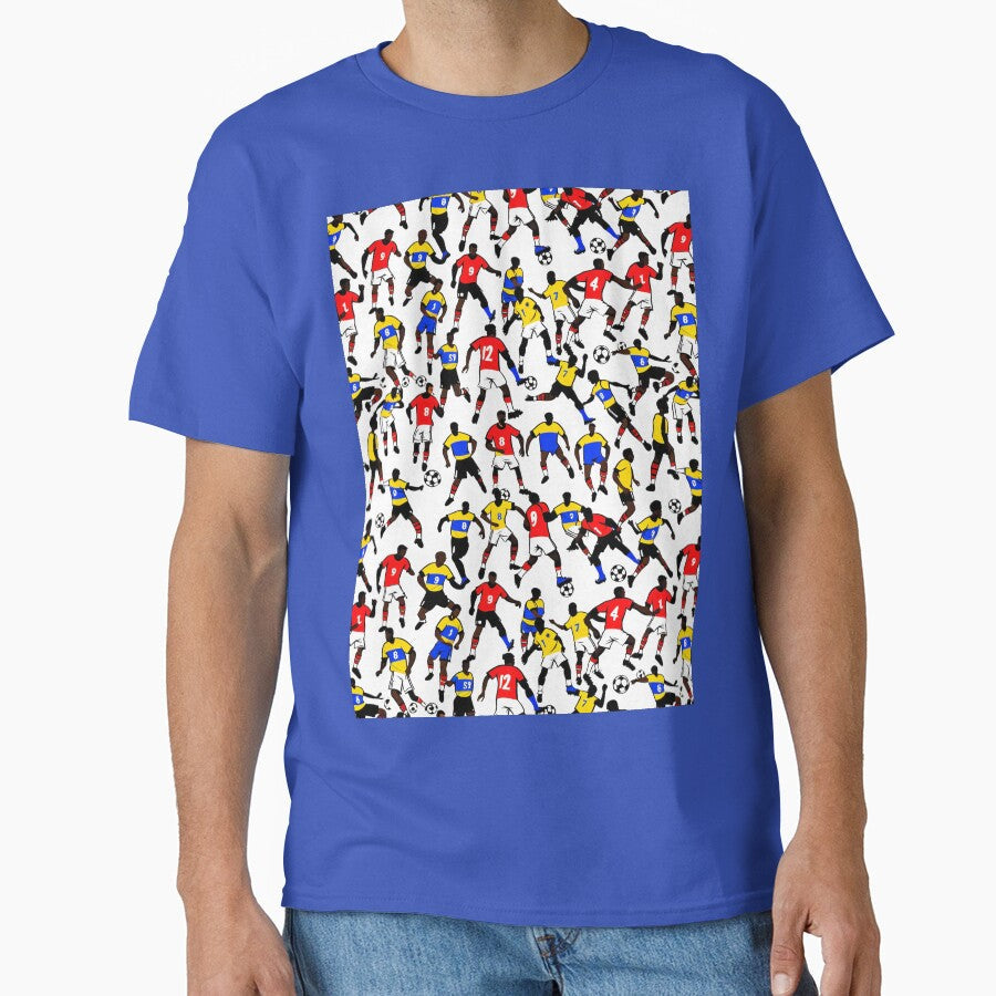Seamless Cartoon Football Nations Pattern by krazzyremo Unisex T-shirt, Sweatshirt, Hoodie, Long Sleeve Tee - T-Shirt, Sweatshirt, Hoodie
