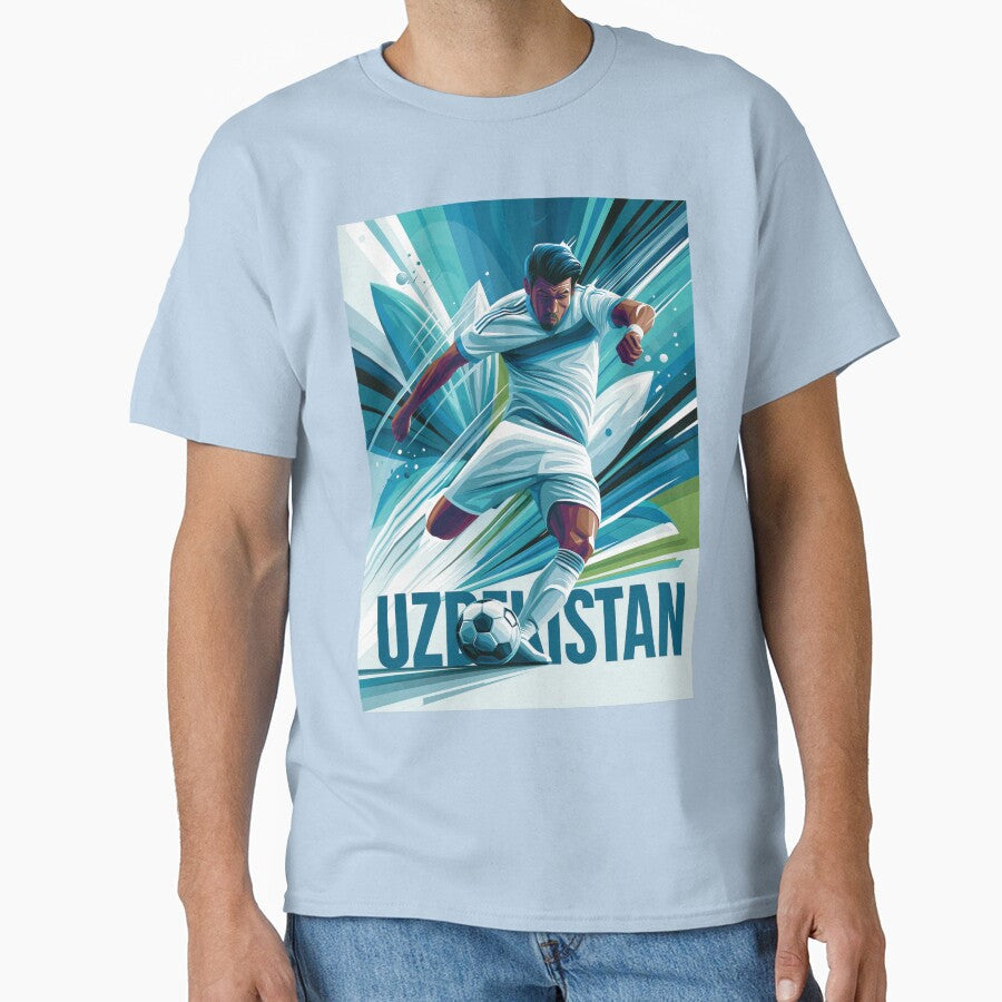 Uzbekistan Soccer by StudioRedKoala Unisex T-shirt, Sweatshirt, Hoodie, Long Sleeve Tee - T-Shirt, Sweatshirt, Hoodie