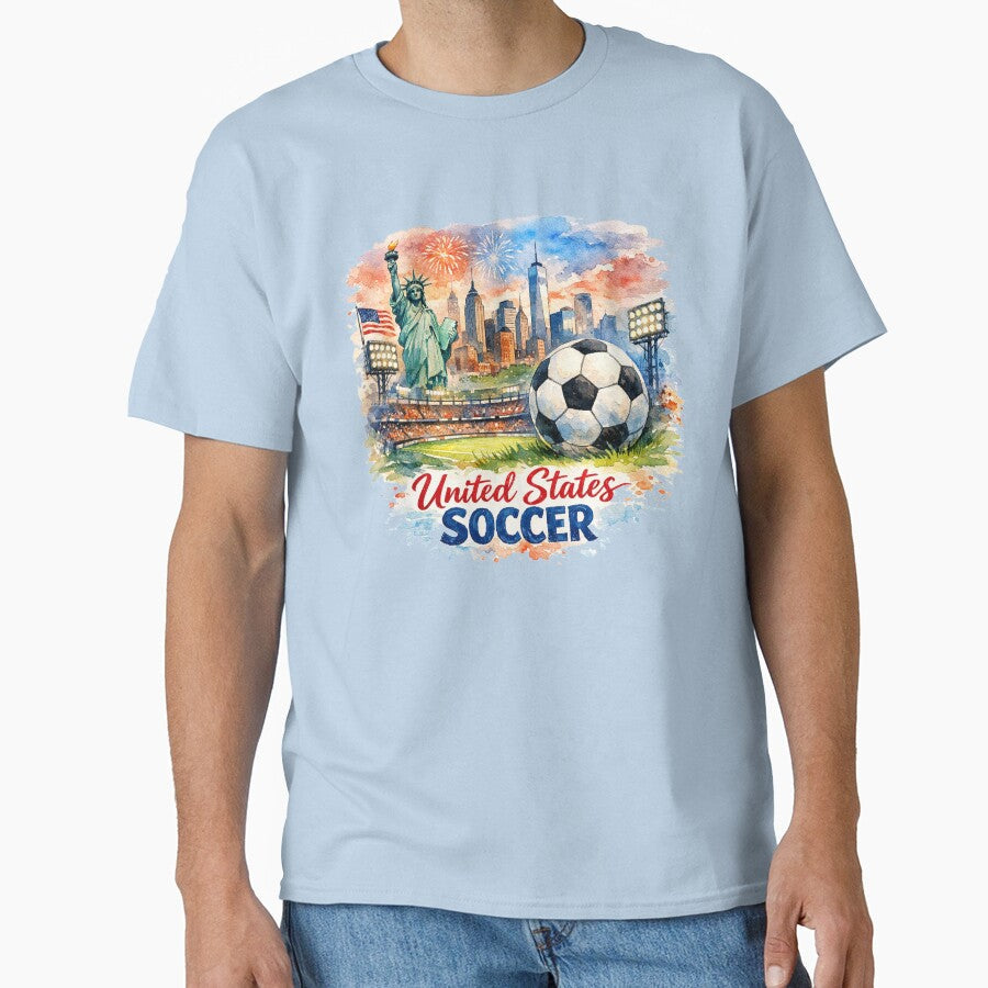 USA Soccer Fan by Modefissi Unisex T-shirt, Sweatshirt, Hoodie, Long Sleeve Tee - T-Shirt, Sweatshirt, Hoodie