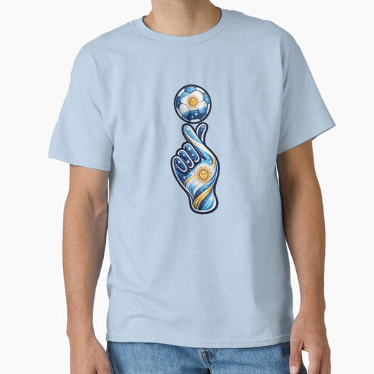 Argentina Soccer Hand Art | Argentine Football Fan Gift | World Cup Supporter Design | Argentina Flag Soccer Graphic | Football Lover T-Shirt by thesmilngnature - T-Shirt, Sweatshirt, Hoodie