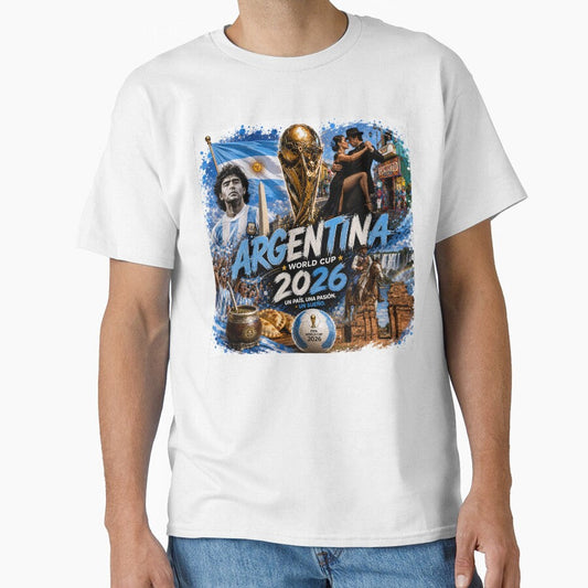 Argentina World Cup 2026  Un Pas, Una Pasin, Un Sueo by NorthernDk_art Unisex T-shirt, Sweatshirt, Hoodie, Long Sleeve Tee - T-Shirt, Sweatshirt, Hoodie