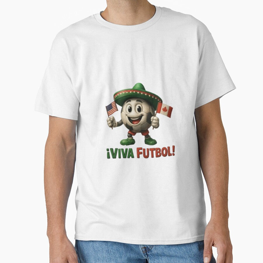 Viva Futbol! Soccer Ball Mascot by Pixanova Unisex T-shirt, Sweatshirt, Hoodie, Long Sleeve Tee - T-Shirt, Sweatshirt, Hoodie