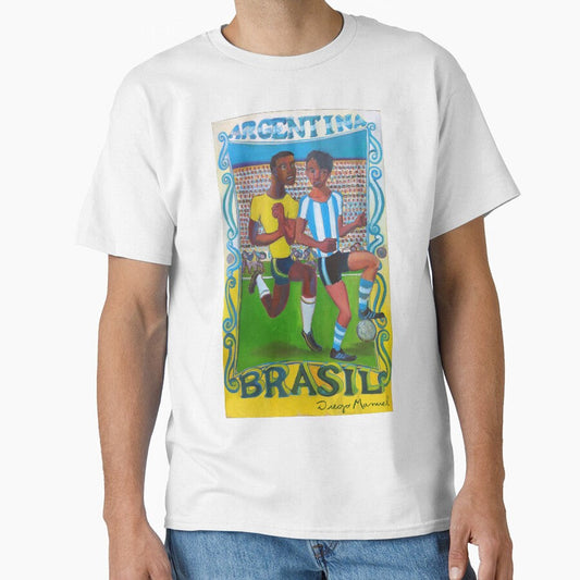 Argentina - Brasil por Diego Manuel by Diego Manuel Rodriguez Unisex T-shirt, Sweatshirt, Hoodie, Long Sleeve Tee - T-Shirt, Sweatshirt, Hoodie