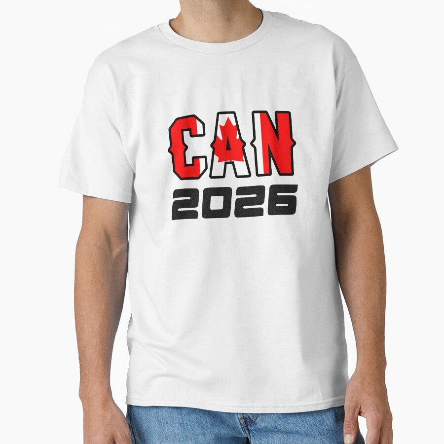 Canada CAN 2026 Design by FinalScoreClub Unisex T-shirt, Sweatshirt, Hoodie, Long Sleeve Tee - T-Shirt, Sweatshirt, Hoodie