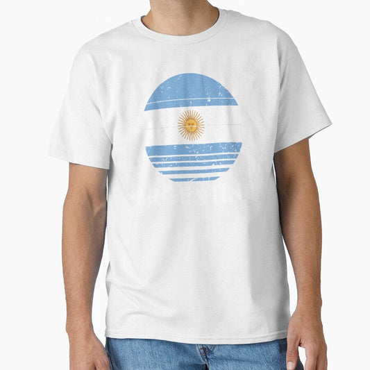Argentina Vintage Sunset Argentinian Flag Pride by CHday Unisex T-shirt, Sweatshirt, Hoodie, Long Sleeve Tee - T-Shirt, Sweatshirt, Hoodie