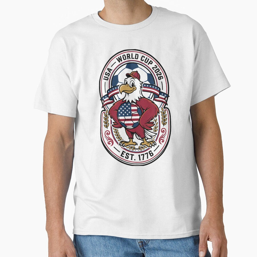 USA Soccer 2026 Est 1776 Badge V2 by 1RSN Unisex T-shirt, Sweatshirt, Hoodie, Long Sleeve Tee - T-Shirt, Sweatshirt, Hoodie