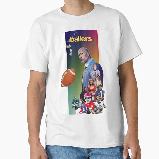 Ballers  Digital Poster Art by PosterOdyssey Unisex T-shirt, Sweatshirt, Hoodie, Long Sleeve Tee - T-Shirt, Sweatshirt, Hoodie