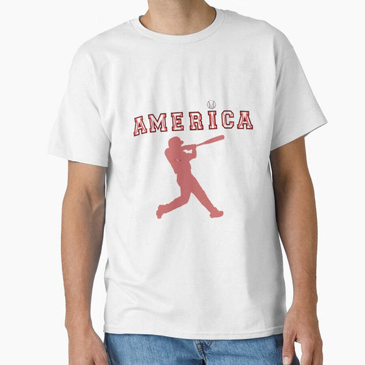 America Baseball lover by Funtomass Unisex T-shirt, Sweatshirt, Hoodie, Long Sleeve Tee - T-Shirt, Sweatshirt, Hoodie