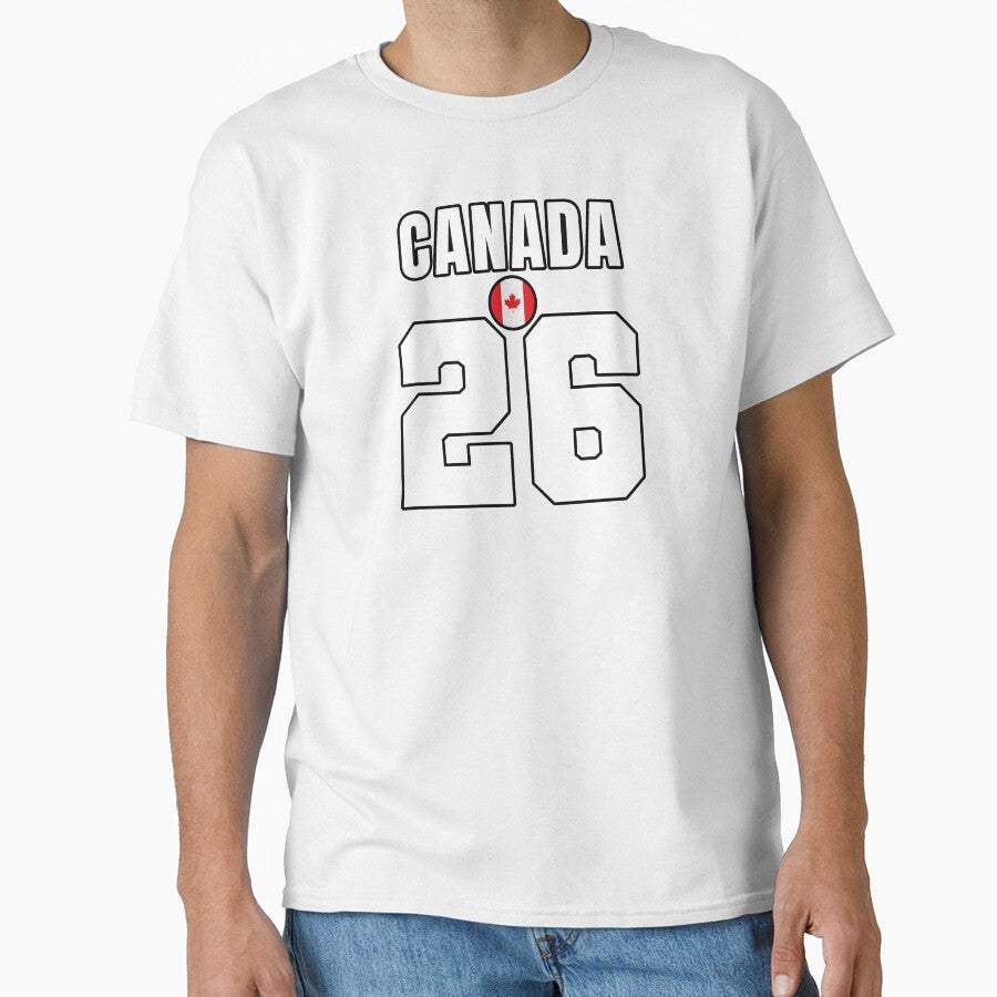 Canada 26 Football Shirt Style Design  Canada National Team Apparel by The Hairy Melon Unisex T-shirt, Sweatshirt, Hoodie, Long Sleeve Tee - T-Shirt, Sweatshirt, Hoodie